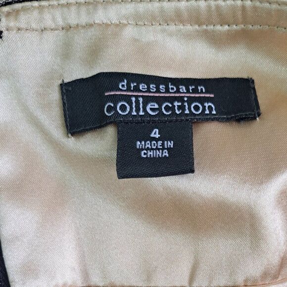 Dressbarn Women's Spaghetti Straps Black Lace Overlay Cocktail Party Sz 4 - Picture 7 of 8